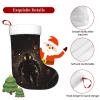 BTCOWZRV Personalized Black Gold Space Christmas Stockings 18" Large Stockings Santa Classic Xmas Fireplace Hanging Stockings for Family Stocking Gifts Holiday Decoration Season Party Decor view 3