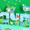 Fangleland Golf One Letter Sign, 1st Birthday Table Decorations, Large Number One Cake Smash Photo Props, Golf Ball Freestanding Paper Mache Letters for One Year Old Party Supplies view 3