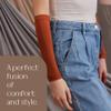 femple Arm Cover | For Muslim Women Islamic Jersey Muslim Arm Cover | Sun UV Protection Hijab Oversleeve (Burnt Orange) view 3
