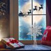 Luxshiny Christmas Tree Topper Glitter Snowflake Treetop Decorations Xmas Wire Tree Top Ornament for Winter Holiday Home Decor Indoor Outdoor Silver view 4
