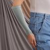 femple Arm Cover | For Muslim Women Islamic Jersey Muslim Arm Cover | Sun UV Protection Hijab Oversleeve (Gray Green) view 2