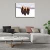 YONICA Winter Bison Canvas Wall Art for Home Decor - Charming Snow Scene with Buffalo Pictures Print On Canvas HD Giclee Artwork Ready to Hang 30"x20"(75x50cm) view 2