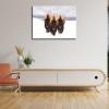 YONICA Winter Bison Canvas Wall Art for Home Decor - Charming Snow Scene with Buffalo Pictures Print On Canvas HD Giclee Artwork Ready to Hang 30"x20"(75x50cm) view 3