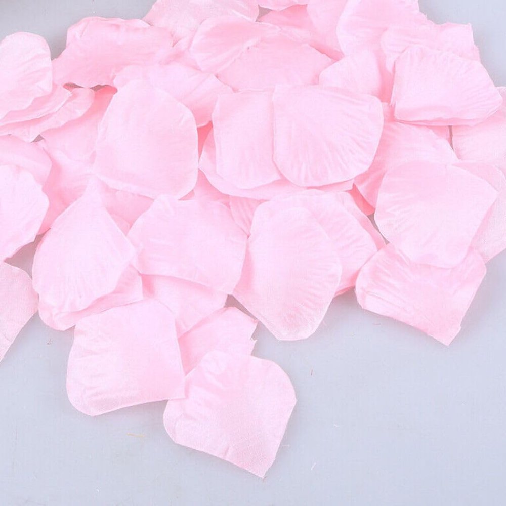 Artificial 2000pcs Pink Silk Rose Petals for Party and Event Decoration, Fake Petals of Silk for Valentines and Wedding Parties Decoration (Pink, 2000pcs)