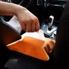 ShAzan Suede Leather Tissue Box Simple Home car Tissue Cover Toilet Living Room Hanging Paper Cover view 2