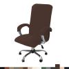 Chair Protectors Chair Covers Computer Office Chair Cover,Stretch Velvet Plush Armchair Slipcovers with Armrest,Removable Stretchable Universal Desk Chair Covers Rotating Chair,NOT Chair-Grey||XL ( Co view 2