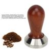 Coffee Tamper Espresso Press, 304 Stainless Steel Flat Base, Wooden Handle for Coffee Grounds Barista Espresso Machines Accessory, Detachable Comfortable Grip (58mm) view 3