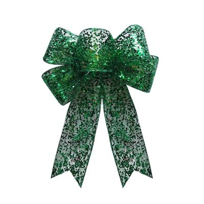 Christmas New Bow Knot Snowflake Plaid Bow Knot Christmas Tree Decoration Holiday Atmosphere Large Gold Border Bow Knot Gift Decor Christmas Decorations (Color : Style 5-20x30cm)