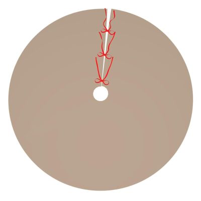 Exquisite Christmas Tree Skirt Festive Holiday Decor for Xmas Tree Durable and Decorative Mat Solid Color Light Brown