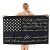 Byoblu American Flag Pledge of Allegiance Beach Towel Absorbent Bathroom Towels Beach Towels Oversized Super 32x52 Inch view 2