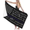 Byoblu American Flag Pledge of Allegiance Beach Towel Absorbent Bathroom Towels Beach Towels Oversized Super 32x52 Inch view 4