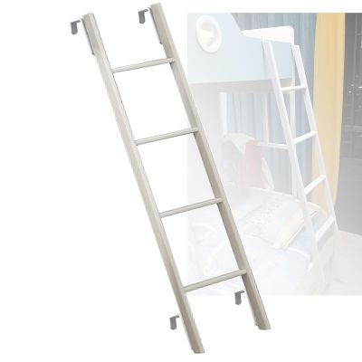 BXKCFYBSQ White Bunk Bed Ladder Home School Dorm Bunk Bed Ladder with 4 Hooks Kids Adult Metal Step Climbing Ladder, Load Capacity 150kg/330lbs (Size : 116cm/45)