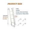 BXKCFYBSQ White Bunk Bed Ladder Home School Dorm Bunk Bed Ladder with 4 Hooks Kids Adult Metal Step Climbing Ladder, Load Capacity 150kg/330lbs (Size : 116cm/45) view 2