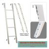 BXKCFYBSQ White Bunk Bed Ladder Home School Dorm Bunk Bed Ladder with 4 Hooks Kids Adult Metal Step Climbing Ladder, Load Capacity 150kg/330lbs (Size : 116cm/45) view 4