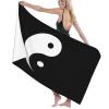 Byoblu Tai Chi Yin Yang Beach Towel Absorbent Bathroom Towels Beach Towels Oversized Super 32x52 Inch view 4