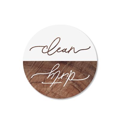 ThreeKin Clean/Dirty Magnet for Dishwasher, Kitchen Gadget Gift, Easy-to-Read Strong Magnetic Indicator Sign for Home Decor and Organization