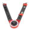 Cutting Angle Gauge, Miter Saw Protractor with 2 Scribing Needles Angle Measurement Finder Cutting Tool with Bubble, Protractors (Black Red) view 2