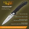 HOKC Phantom | 338-107406 | Pocket Knife, EDC Knife by Official Dealer - Designed by Russian Master Aleksander Biryukov - Liner Lock, G10 w/ Carbon Fiber Handle, Comfortable Pocket Clip, Ball Bearing, Finger Flipper, Long and Durable D2 Stainless Too view 2