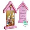 HABAKUK Art St Cecilia icon, Saint Cecilia, gift for musician, musical gift, christian home, music patron (LARGE: 8.2x5.1 in (21x13 cm)) view 3
