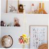 GOOHOCHY Hanging Rope Fruit Basket Macrame Wall-Mounted Storage Decorative Organizer for Kitchen Home Stylish Hanging Basket for Fruits Veggies Housewarming view 2