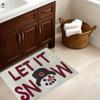 St. Nicholas Square Bathroom Rug, Plush Let It Snow Snowman Themed Bath Mat 20 x 30, Machine Wash view 1