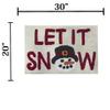 St. Nicholas Square Bathroom Rug, Plush Let It Snow Snowman Themed Bath Mat 20 x 30, Machine Wash view 2