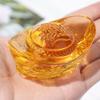 Ciieeo Crystal Lucky Ingot Yuan Bao Figurine 2024 Wealth Luck Ingot Chinese Cat Waving Arm Crystal Figurines Figurine Chinese Sculpture Decor Office China Style view 3