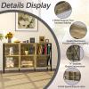 Horizontal Bookshelf Bookcase,6 Cube Storage Organizer with Open Shelf,47 Inch Industrial Low Wide Wood and Metal Cubby shelf,Long shelving unit for Home Office Living Room(Rustic Oak,6 Cube) view 4