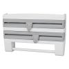 Multifunctional Paper Towels Wall/Refrigerator Mount Rolls Cutting Rack with Spice Rack, 4-in-1 Wall-Mount Holder for Kitchen Cling Film Foil Dispenser () view 2