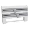 Multifunctional Paper Towels Wall/Refrigerator Mount Rolls Cutting Rack with Spice Rack, 4-in-1 Wall-Mount Holder for Kitchen Cling Film Foil Dispenser () view 3