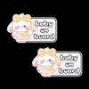 Nouiroy Funny Baby On Board Car Sticker and Decal-2 Pcs Cute Rabbit Baby in Car Decal Reflective Vinyl Sticker for Cars Window Bumper Baby Safety Warning Sign Sticker (Banana Rabbit, White) view 1