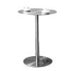 Bar Table Round Bistro Table, 29.5'' Height, Modern Fashion Dining Wine Pub Metal Table, for Dining Cafe Home, Living Room, Easy Assembly (Size : 60x60x75cm) view 1