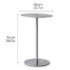 Bar Table Round Bistro Table, 29.5'' Height, Modern Fashion Dining Wine Pub Metal Table, for Dining Cafe Home, Living Room, Easy Assembly (Size : 60x60x75cm) view 3