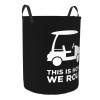This is How I Roll Funny Golf Cart Laundry Baskets Dirty Clothes Storage Basket Foldable with Handles Laundry Basket, for Bedroom, Bathroom Medium view 2