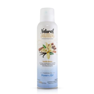 Natural Aura All Natural Room Spray - Vanilla Bean Room Spray - 100% Plant Based - Aromatherapy Room Spray - Non-Toxic - Pet and Kids Safe - 6 oz.