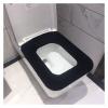 CEVIZ Bathroom Square Toilet Seat Cover Winter Washable Warmer Mat Toilet Cover Cushion Lid Pad Home Decor Toilet Seat Cover (Color : Black) view 1
