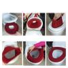 CEVIZ Bathroom Square Toilet Seat Cover Winter Washable Warmer Mat Toilet Cover Cushion Lid Pad Home Decor Toilet Seat Cover (Color : Black) view 2