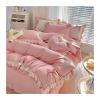 QuKan Bed, Four Seasons Universal Cotton Bedding Set, Princess Style Home high-end Bed Sheet Quilt Cover Pillowcase Four-Piece Set view 2