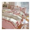 QuKan Bed, Four Seasons Universal Cotton Bedding Set, Princess Style Home high-end Bed Sheet Quilt Cover Pillowcase Four-Piece Set view 4