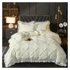 QuKan Bed, Luxury Bedding Sets, Lace Duvet Cover Pillow Cases, Solid Color Sheet Sets view 1