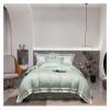 Bed, 1000 Thread Count Full-Size, 4 Pc Luxury Embroidered Quilt Cotton Bedding Set All Season Comforter Cover Bedding 2 Pillowcases view 1