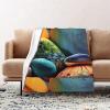 MYGANN Coloured Stones Four Seasons Universal Facecloth Blanket 40x60in, Lightweight and Portable, for Bed Sofa Office Camping view 2