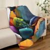 MYGANN Coloured Stones Four Seasons Universal Facecloth Blanket 40x60in, Lightweight and Portable, for Bed Sofa Office Camping view 3