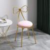 OOCCO Creative Butterfly Chair Simple Girl Heart Theme Restaurant Chair Beauty Makeup Chair Dressing Golden Chair Stool (Color : Style 2) view 4