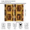 Brebasf Ancient Egyptian Mythological Symbols Curtains for Living Room Rustic Egypt Anubis Tribal Pharaoh Hieroglyphics Thermal Insulated Rod Pocket Blackout Curtains/Drapes 2 Panels 45" L x 21" W view 2