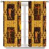 Brebasf Ancient Egyptian Mythological Symbols Curtains for Living Room Rustic Egypt Anubis Tribal Pharaoh Hieroglyphics Thermal Insulated Rod Pocket Blackout Curtains/Drapes 2 Panels 45" L x 21" W view 4