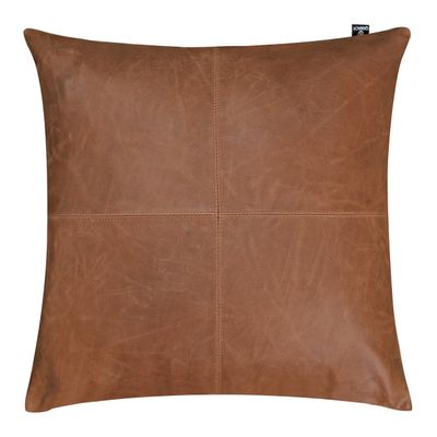 HideNgo Lambskin Leather Pillow Cover - Chair, Bed, Chaise Lounge, Sofa Cushion Case - Throw Covers for Living Room & Bedroom, 18" x 18" - Yellow Crunch Plain Pack of 1
