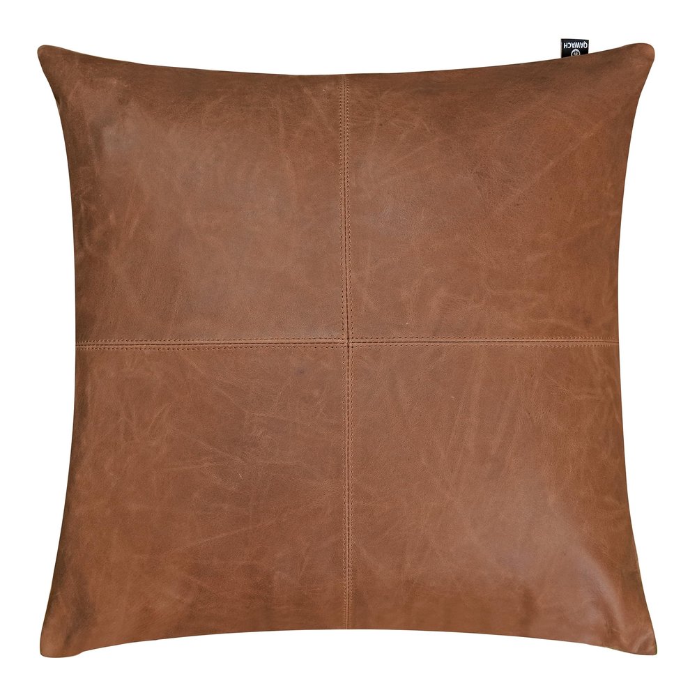 HideNgo Lambskin Leather Pillow Cover - Chair, Bed, Chaise Lounge, Sofa Cushion Case - Throw Covers for Living Room & Bedroom, 18" x 18" - Yellow Crunch Plain Pack of 1
