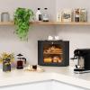 Goozii Corner Bread Box for Kitchen Countertop, Black Bread Storage Container for Homemade Bread, Two Layer Breadbox under Cabinet Mount, Large Bread Holder for Kitchen Counter, Pantry Shelf view 2