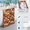 LITA-Bath Rug Custom Size-Rubber Non Slip Quick Dry Super Absorbent Thin Rugs Fit Under Door-Washable Bathroom Floor Mats for in Front of Bathtub,Shower Room,Sink, Rainbow Square, 3' x 20' view 4